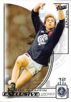 2002 Select AFL Exclusive SPX #69 Matthew Lappin Front